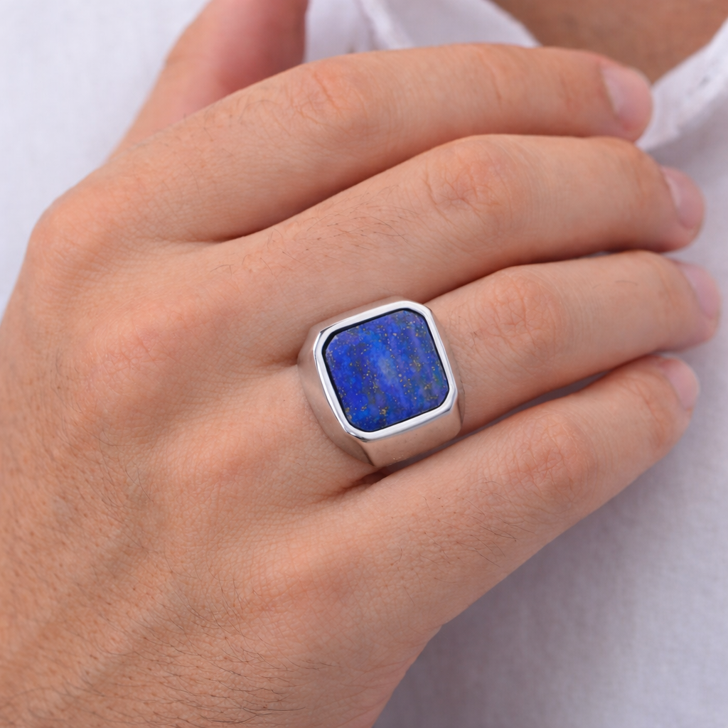 ANEL MASCULINO LÁPIS LAZÚLI