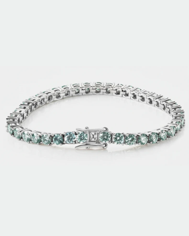 Pulseira Riviera em Prata 925 com Moissanite - Unissex