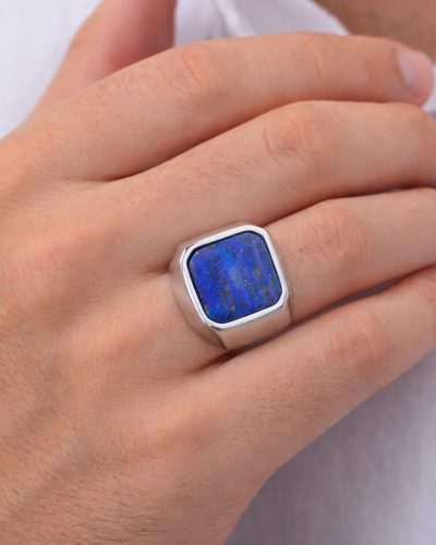 ANEL MASCULINO LÁPIS LAZÚLI
